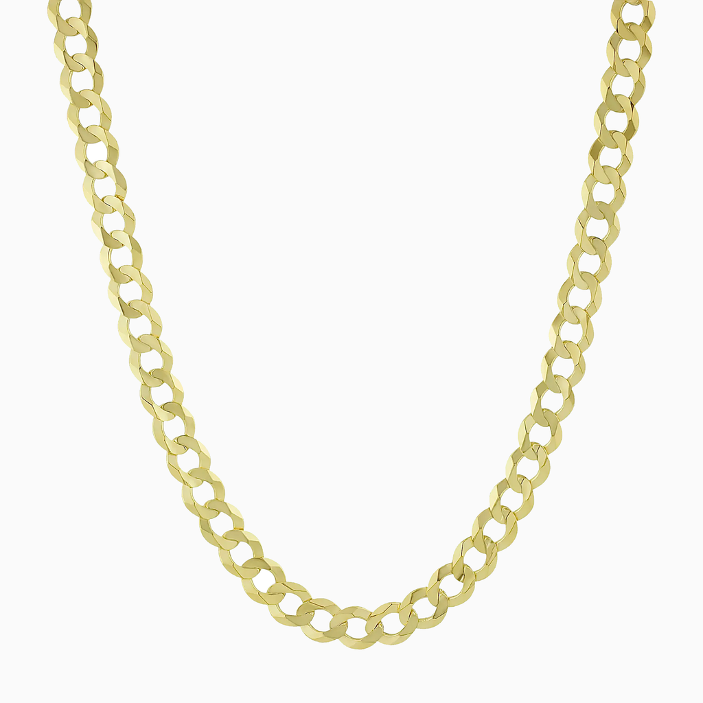 Curb Link Solid Chain in 10K Gold