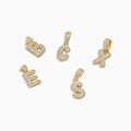 Gold Letter Pendants – Iced Initial Charms (A-Z) in 10k - Pochy Jewelry