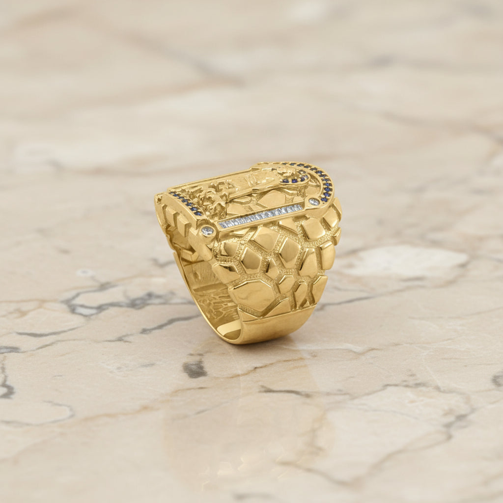 Anillo de oro de 10K de San Lázaro