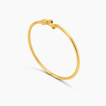 10K Gold Cross Bangle Bracelet