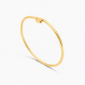 10K Gold Hamsa Bangle Bracelet