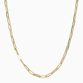 10K Hallow Gold Paper Clip Chain